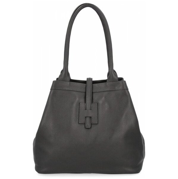 Vittoria Gotti Elegantná kožená taška Shopper Bag 208S šedá 66076487