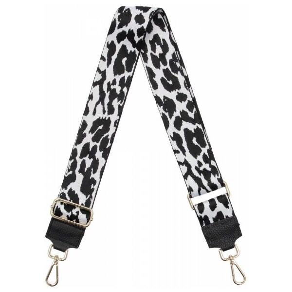 Hernan Módny opasok na tašku Pantera P028PAN Čierny/Biely 66076556