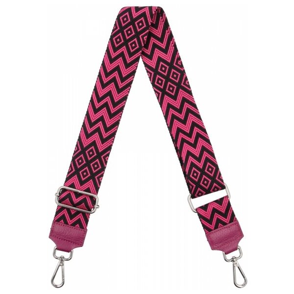 Hernan Módny pásik na tašku Stripes Mix P0010 fuchsiový/čierny 66076571