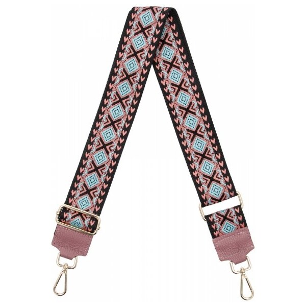 Hernan Módny pásik na tašku Folk P003-2 Špinavá ružová 66076572