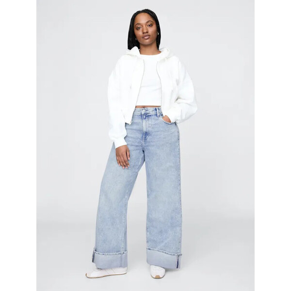 Džínsy pre ženy GAP Stride Cuffed Wide 740118-00 66078026