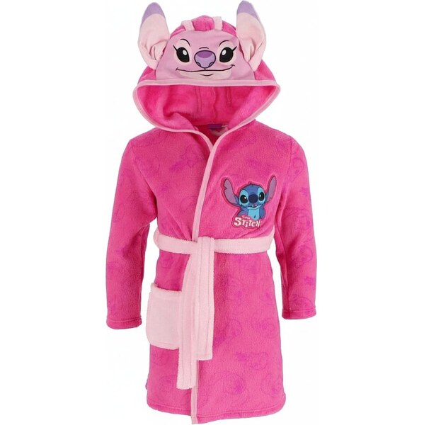 DIFUZED Dievčenský coral fleece župan s kapucňou Lilo & Stitch - Angel 66077173