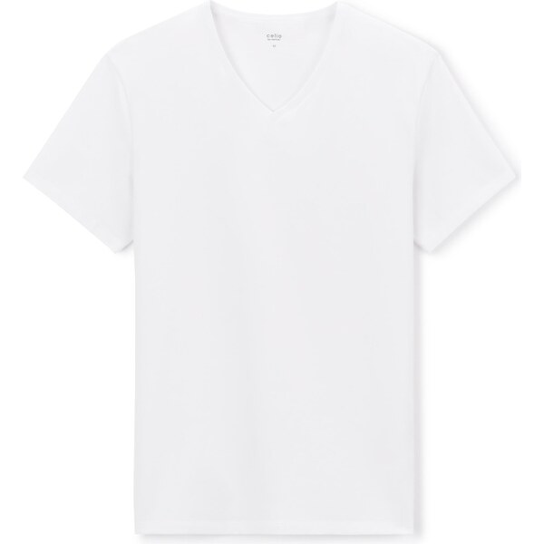 Biele pánske basic tričko Celio Neuniv 50507630