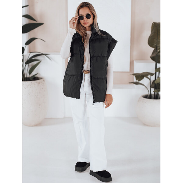 BASIC Čierna krátka prešívaná vesta NIMIA TY3248 36079583