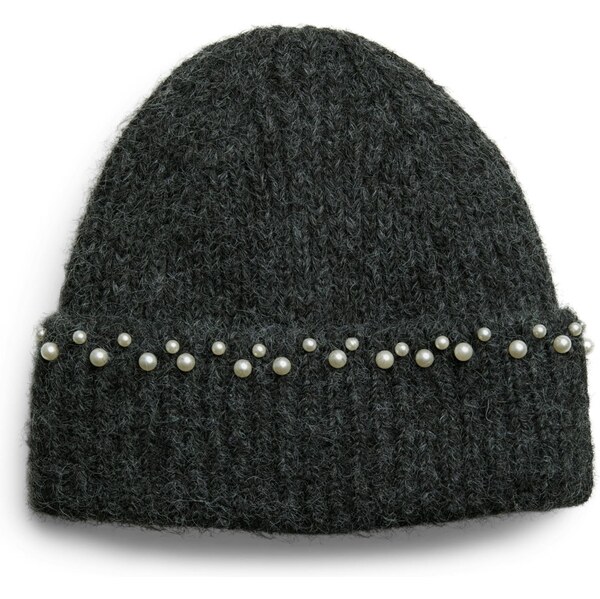 PIECES Čiapky PCJossina tmavosivá / biela 66078410