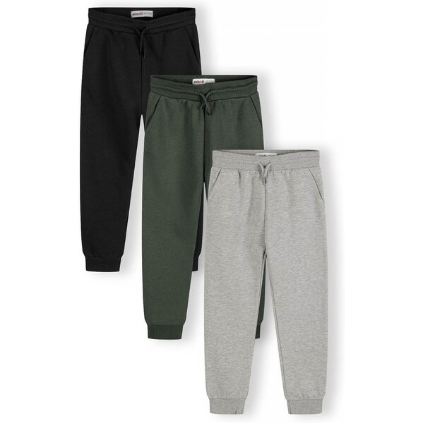 MINOTI Nohavice sivá melírovaná / tmavozelená / čierna 66078577