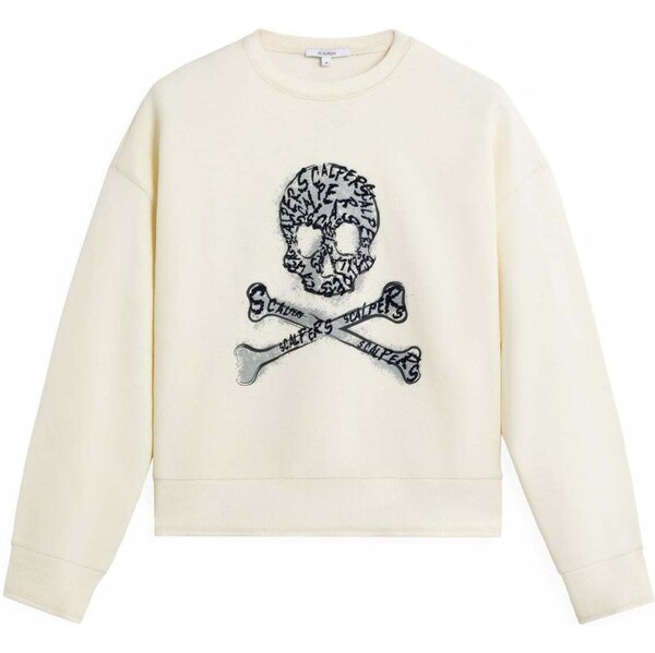 Scalpers Mikina čierna / biela 66078728