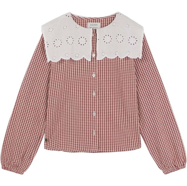 Scalpers Blúzka Vichy červená / biela 66079046