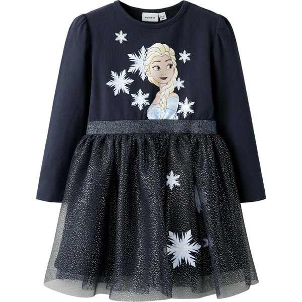 NAME IT Šaty NMFOsimi Frozen námornícka modrá / strieborná / biela 66079067