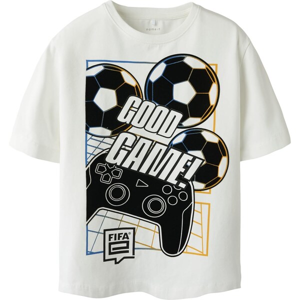 NAME IT Tričko NKMOcola Fifae modrá / oranžová / čierna / biela 66079068