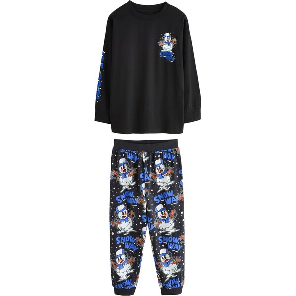 Next Pyžamo modrá / oranžová / čierna / biela 66079121