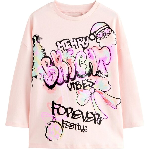 Next Tričko fuksia / ružová / červená / čierna 66079296