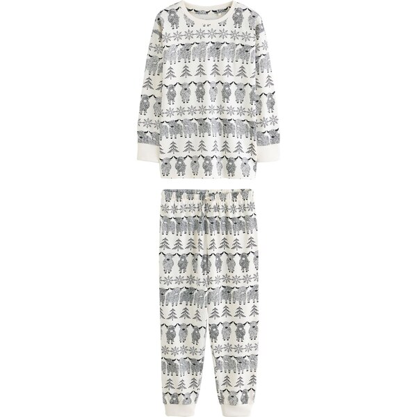 Next Pyžamo čierna / prírodná biela 66079281