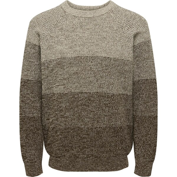 Only & Sons Sveter ONSBIRK sivá / tmavosivá / sivá melírovaná 66079514