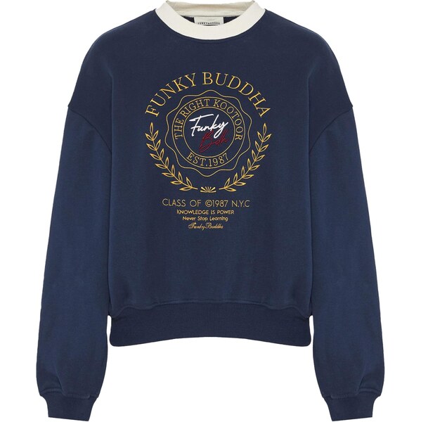 Funky Buddha Mikina námornícka modrá 66079526