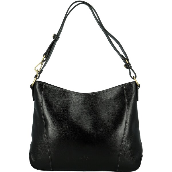 Dámska kožená kabelka na rameno čierna - Katana Sheilla čierna 66113269