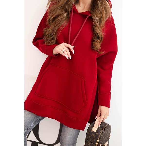 Kesi Bunda s rozparkami na bokoch bordová 66079785