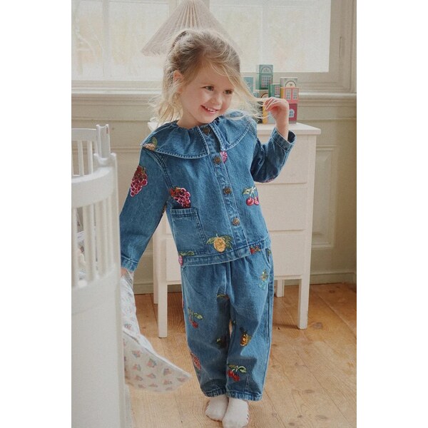 Detské rifle Konges Sløjd MAGOT SEQUIN FRILL PANTS GOTS 66091462