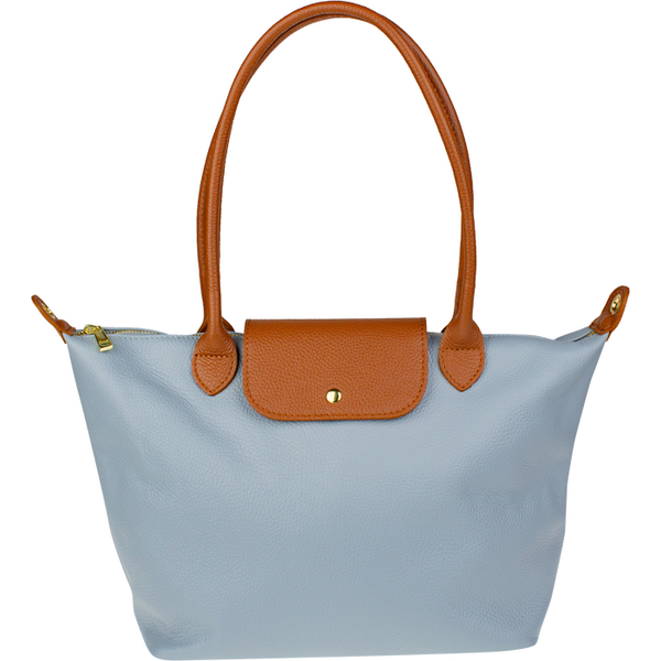 Modrá kožená talianska kabelka Ludovica Celeste NovaKabelka.sk 66087601