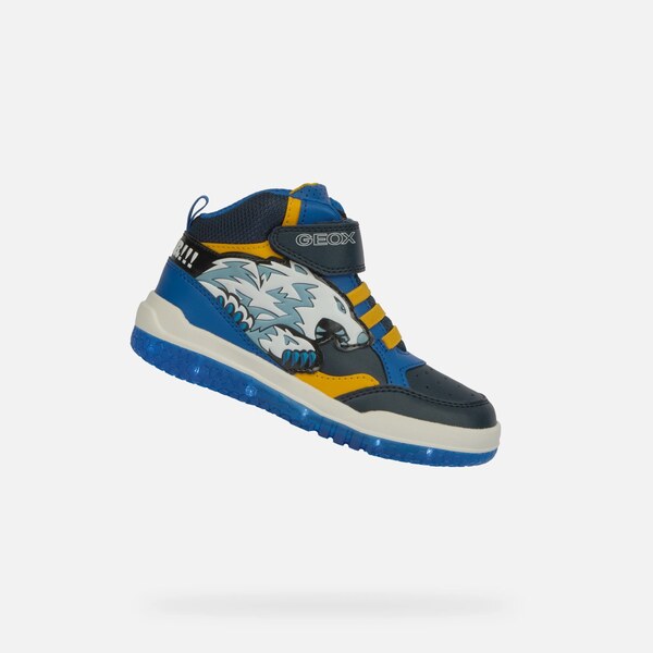 Chlapčenské svietiace tenisky Geox Buzzerlight Boy modrá 66088108
