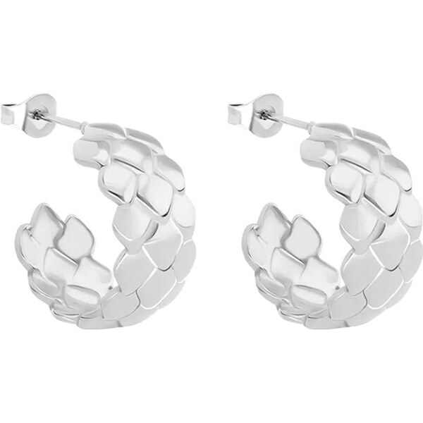 Postriebrené náušnice Lilou Snake 66088445