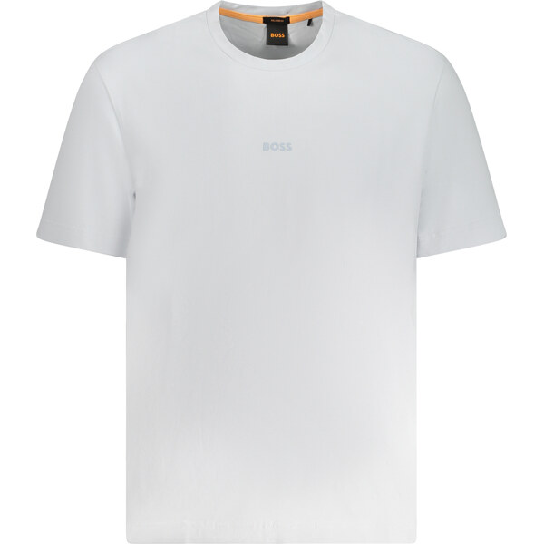 Boss Pánske biele tričko s krátkym rukávom 65862971
