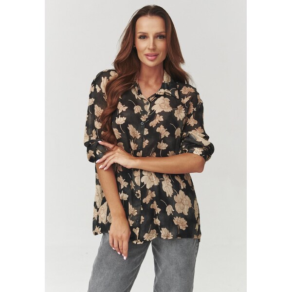 Makadamia Dámska kvetinová blúzka | béžová C5 66089669