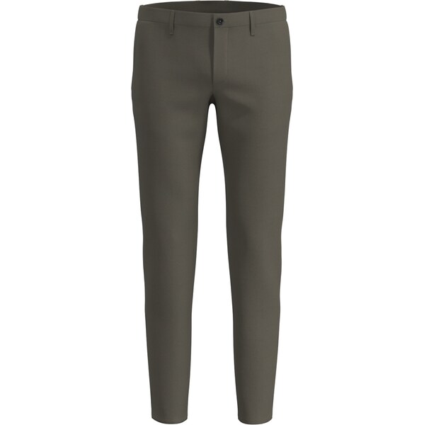 Pánske hnedé super-stretch bavlnené nohavice ALBERTO slim fit 66089968