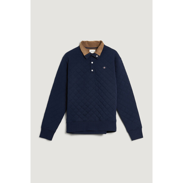 MIKINA GANT QUILTED SWEAT CORD COLLAR EVENING BLUE 66091400