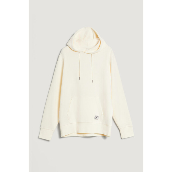 MIKINA GANT WAFFLE TEXTURE HOODIE CREAM 66091397