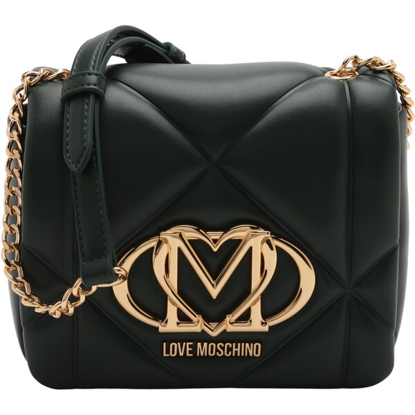 Love Moschino Taška cez rameno zlatá / tmavozelená 66091072
