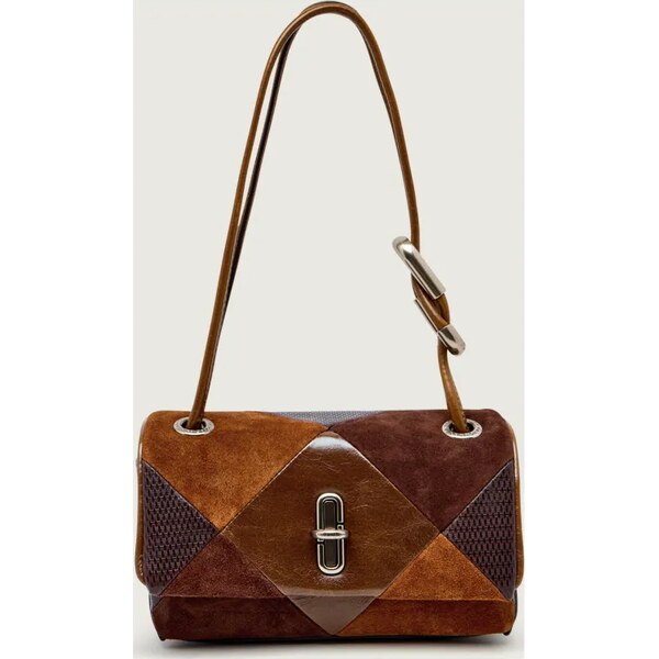 Marc Jacobs Kožená kabelka na rameno The Suede Patchwork Mini Dual | 66089760