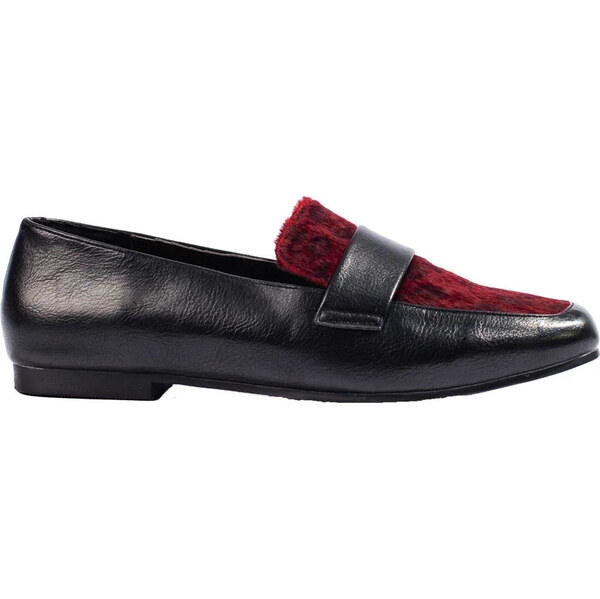 SHELOVET VÍNOVO-ČIERNE ŠTÝLOVÉ MOKASÍNY 210018WI 66146240