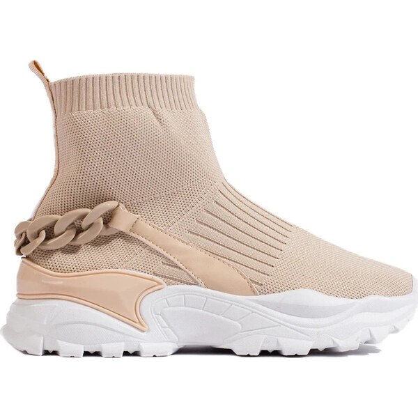 SHELOVET BÉŽOVÉ MÓDNE NAZÚVACIE SNEAKERSY 6357B-BE 66146293
