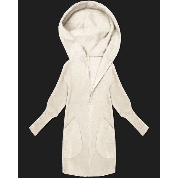 MADE IN ITALY Bunda z alpaky s kapucňou (19905.1) 66095198