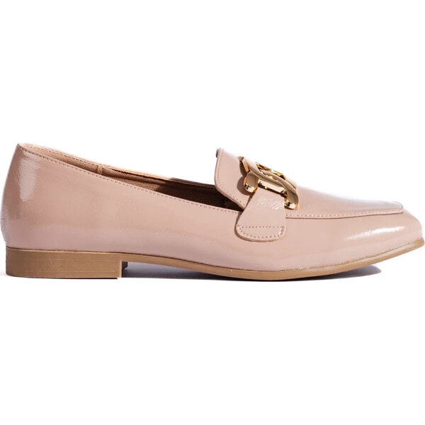 Lakované svetloružové dámske topánky s retiazkou Shelovet HXL-06P 66147210