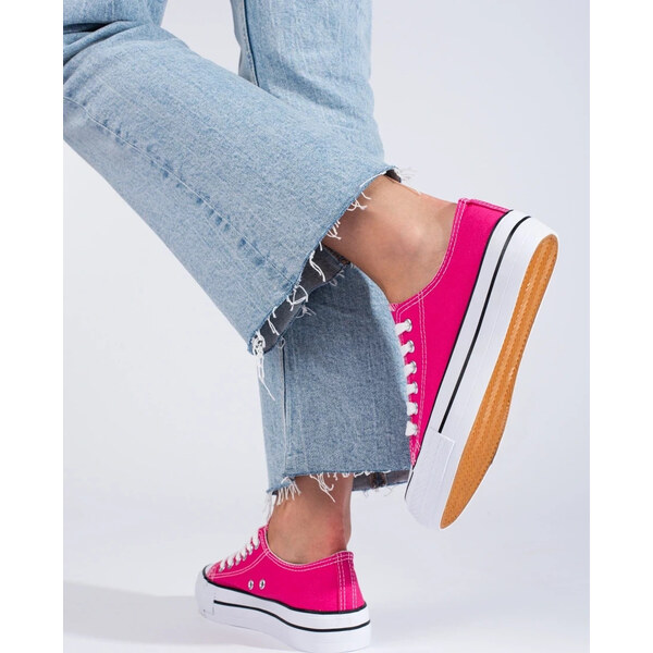 Dámske plátené ružové tenisky Shelovet XL-33P-FU 66147253