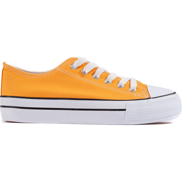 SHELOVET Žlté klasické plátené tenisky XL-33P-Y 66148485