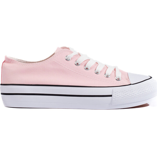 SHELOVET Svetloružové dámske plátené tenisky XL33P 66148555