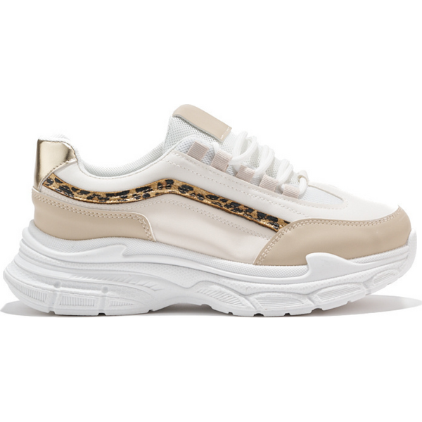SHELOVET Krémové dámske sneakersy 9113LEO 66148724