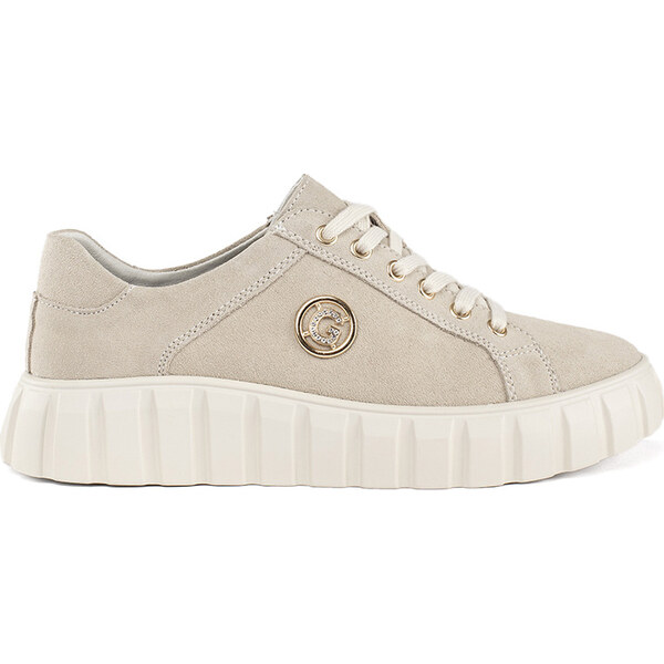 SHELOVET Svetlobéžové poltopánky na platforme zo semišovej kože GD-XF 66148766