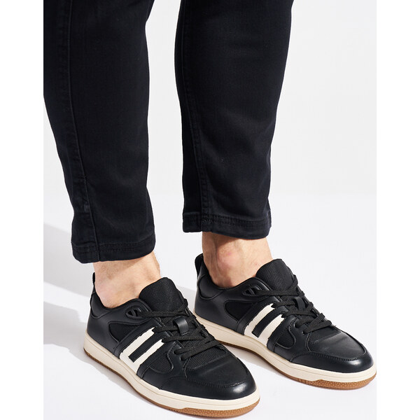 SHELOVET Čierne športové topánky z eko kože V20131B-M 66148785