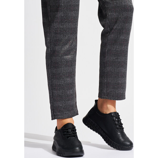 SHELOVET Dierkované čierne poltopánky Sergio Leone SP011B/B 66148780