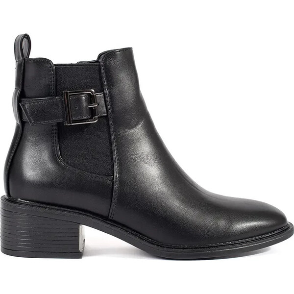 SHELOVET Čierne dámske členkové topánky so stužkou 5696B 66148839