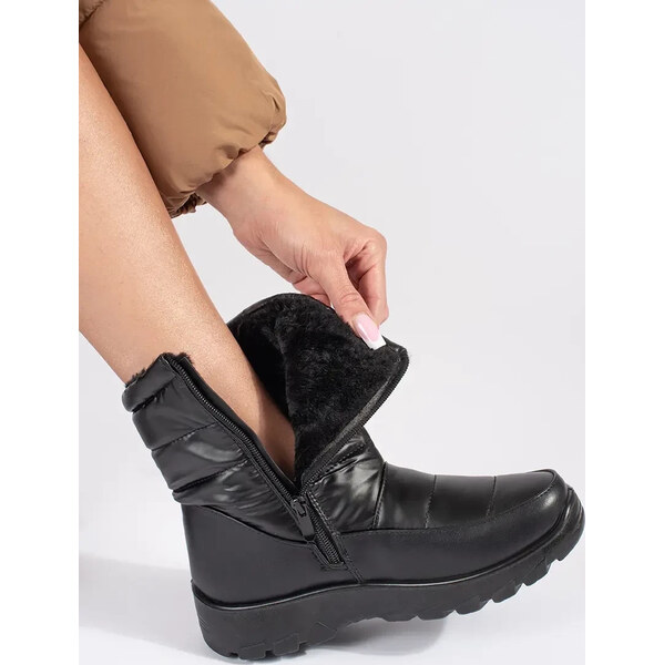 SHELOVET Čierne dámske snehule JS1-A02B 66148866