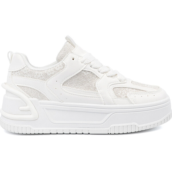 SHELOVET Biele dámske sneakersy s čipkou A-115W/W 66149729