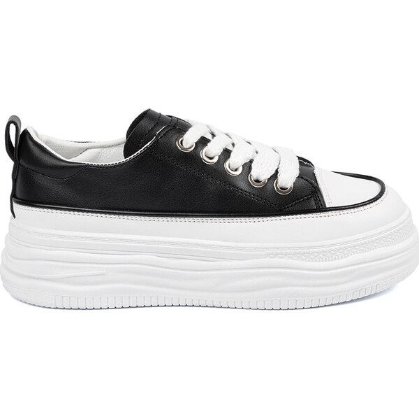 SHELOVET Bielo-čierne dámske tenisky na platforme DKB8213B/W 66149735