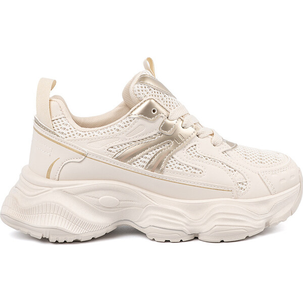 SHELOVET Svetlobéžové dámske sneakersy na hrubej podrážke 88218BE 66149732