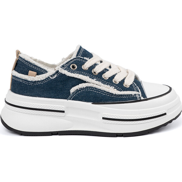 SHELOVET Tmavomodré dámske tenisky s bielymi vsadkami EV-316D.BL 66149766