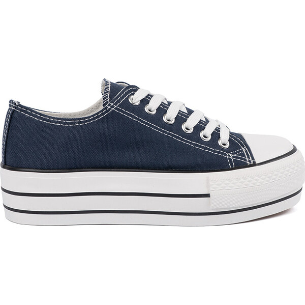 SHELOVET Dámske tmavomodré tenisky na platforme 111-8NA 66149765